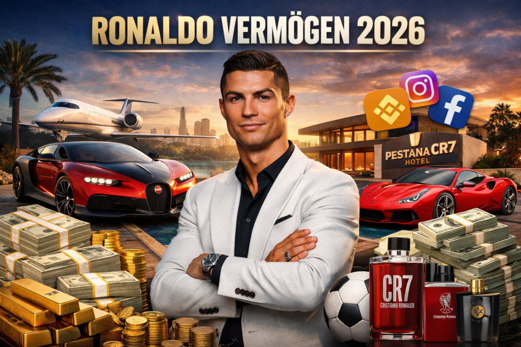 Ronaldo Vermögen 2026: Wie reich ist Cristiano Ronaldo wirklich? Einnahmen, Gehalt und Luxusleben im Überblick Ronaldo Vermögen 2026